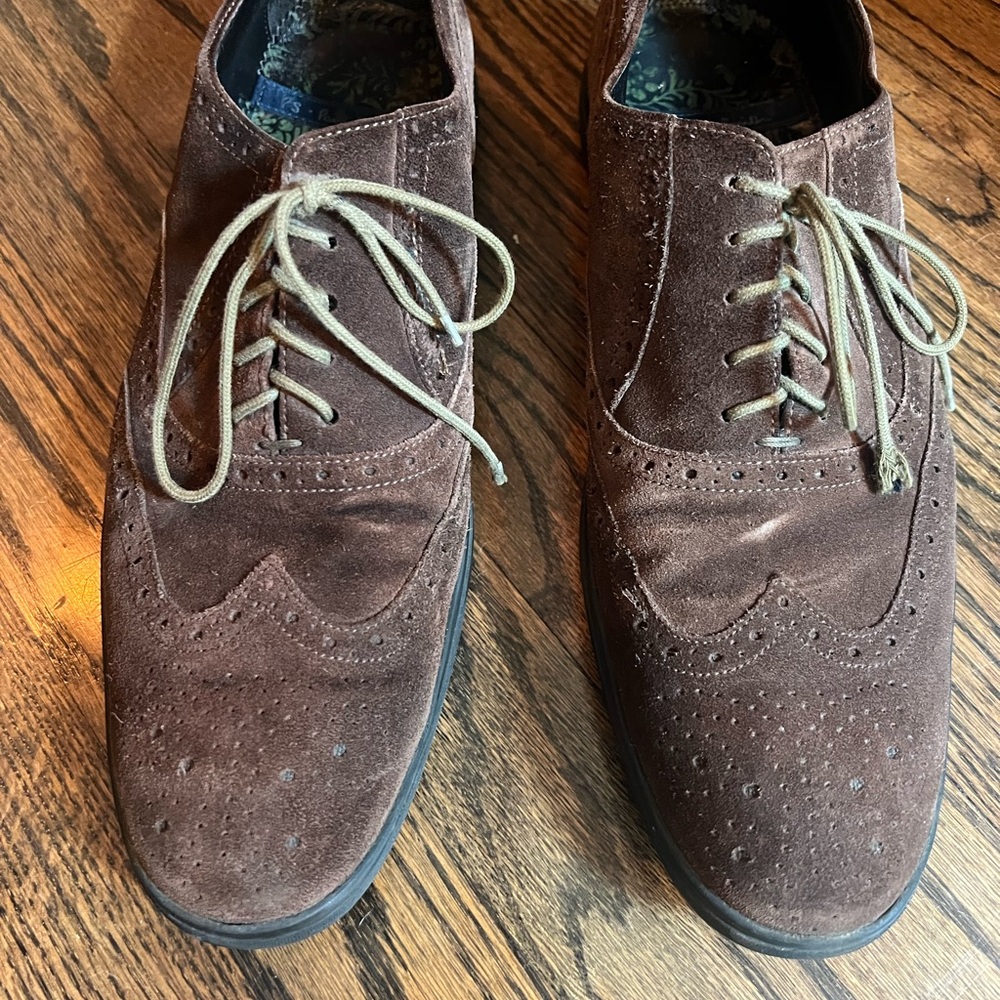 Brown Suede Men's Brogue Shoes